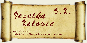Veselka Kelović vizit kartica